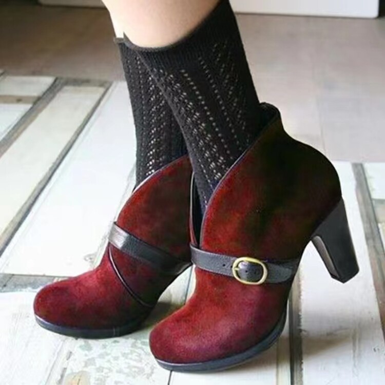 Women's Fashion Pointed Toe Low Heel Pumps - Style o.html