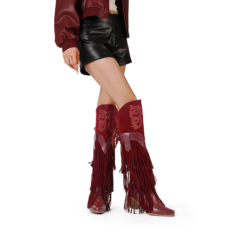 20260307433452009_750.jpg Women's Western Boots High Heel Chunky Square Toe Over-the-Knee PU