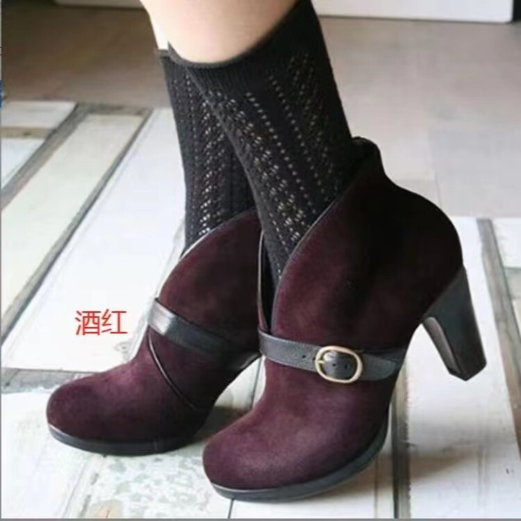 Women's Fashion Pointed Toe Low Heel Pumps - Style o.html